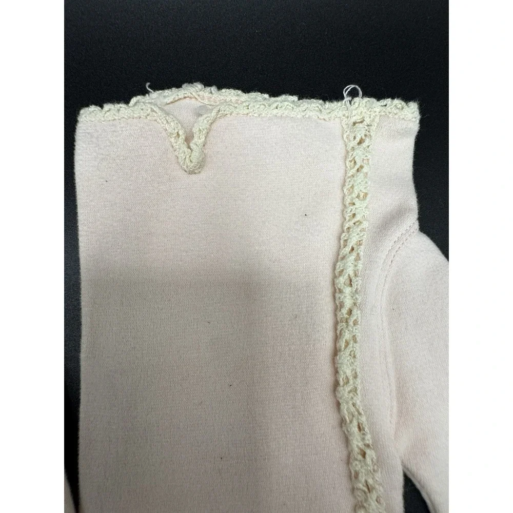 Vintage Max Mayer's‎ Gloves Pink With Lace - Size 8 1/2